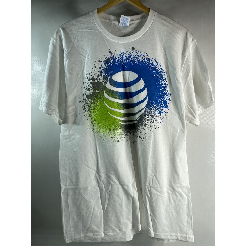 AT&T ATT Phone Store Company White T-shirt Size Men's Large 44" Chest NWOT
